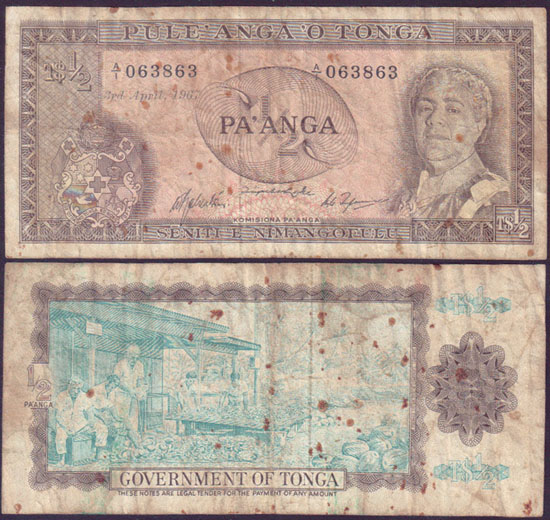 1967 Tonga 1/2 Pa'anga L002084